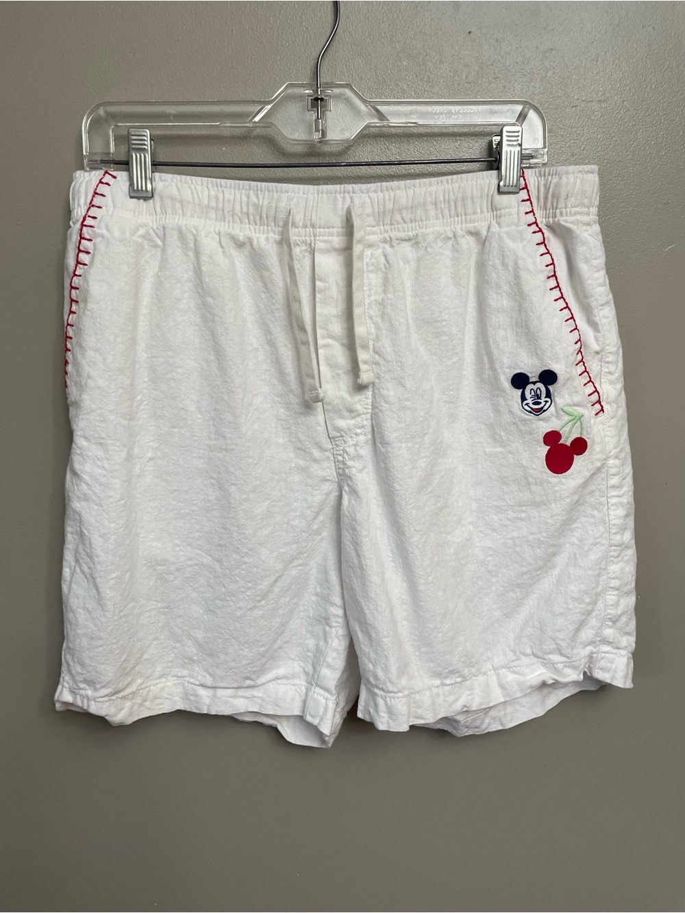 Old Navy x Disney Mickey Mouse Linen-Blend Jogger Shorts Pull On Size Medium